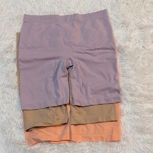 Jockey Women's Lavender, Beige, and Peach Bike Shorts